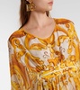 Majolica silk chiffon maxi dress