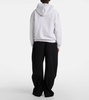 Cotton jersey zip-up hoodie