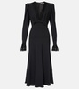 Envers lace-trimmed satin midi dress