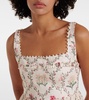 Barbara floral linen minidress