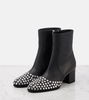 60 embellished leather ankle boots