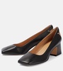 Four Stitch leather court pumps