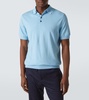 Cotton, silk and cashmere polo shirt