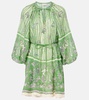 Lula printed linen minidress
