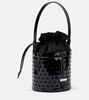 Amorouse leather-trimmed bucket bag