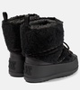 Shearling-trimmed snow boots