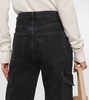 Minka high-rise denim cargo pants