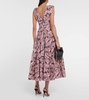 Tiered cotton-blend midi dress