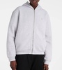 Cotton jersey zip-up hoodie