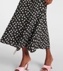Printed silk midi dress
