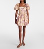 Caramelo Florecer cotton minidress