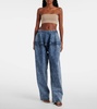 Low-rise wide-leg jeans