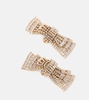 Bow crystal-embellished earrings