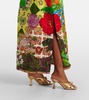 Tiger silk-blend midi dress