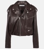 Leather biker jacket