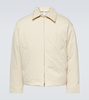 Intrecciato cotton-blend twill down jacket