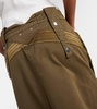 Denim cargo maxi skirt 