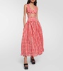Vichy gingham cutout crop top