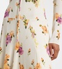 Edna floral asymmetric midi dress