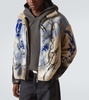 Teddy jacquard fleece zip-up jacket