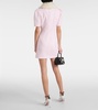 Sequined collared tweed minidress