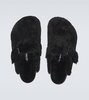 Boston 1774 shearling-lined suede mules