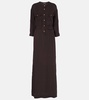 Striped belted shirt dress