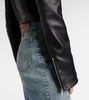Cropped leather jacket