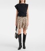 Ozany snake-print silk-blend miniskirt