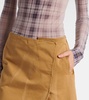 Cotton twill wrap skirt