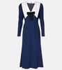 Envers bow-detail satin midi dress