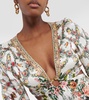 Cutout embellished silk maxi dress