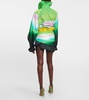 Ombré ruffled miniskirt