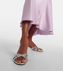 Crystal Mirage embellished leather mules