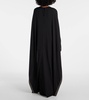 Embellished caped maxi dress