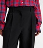 Lilas wool and linen-blend wide-leg pants