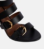 Buckle leather sandals