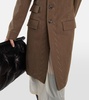 Single-breasted wool coat 