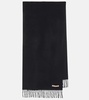 Canada Narrow fringed cashmere scarf