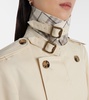 Cropped gabardine trench coat
