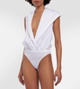 Hooded cotton bodysuit