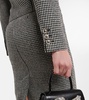Lace-trimmed checked tweed jacket