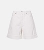High-rise denim shorts
