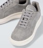 Oversized Retro suede platform sneakers