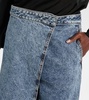 Wide-leg wrap jeans