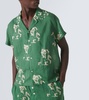 Football Silhouette linen shirt