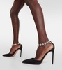 Comet embellished canvas pumps