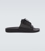 Lace-up rubber slides