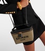 B-Army leather-trimmed canvas shoulder bag