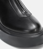Zipped 1 leather flatform ankle boots